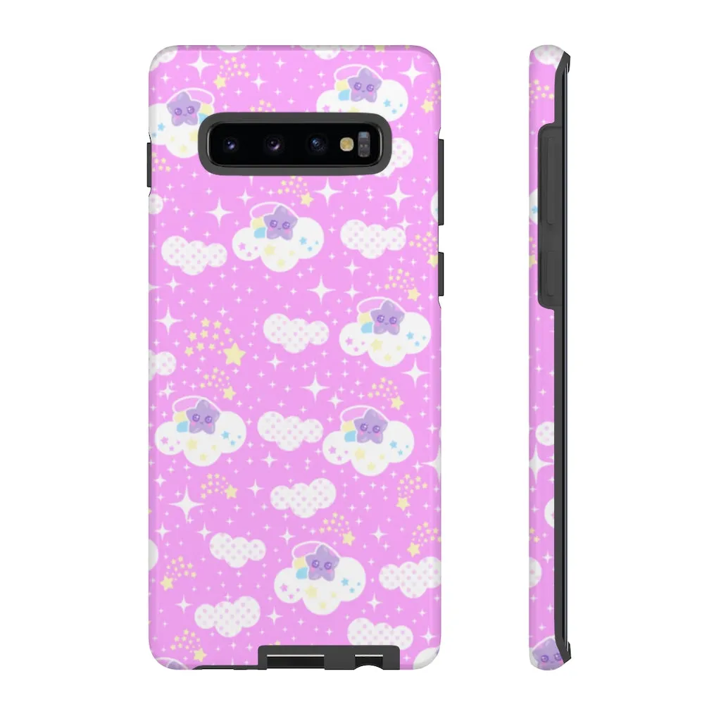 Shooting Star Clouds Pink Tough Phone Case