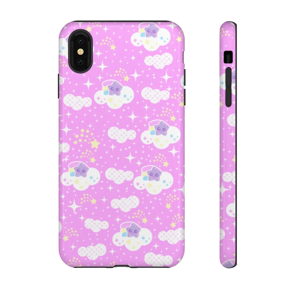 Shooting Star Clouds Pink Tough Phone Case