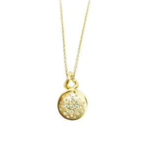 Sprinkle Diamond and Yellow Gold Pendant