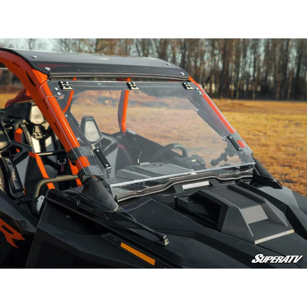 SuperATV Polaris RZR Pro R Scratch-Resistant Flip Windshield