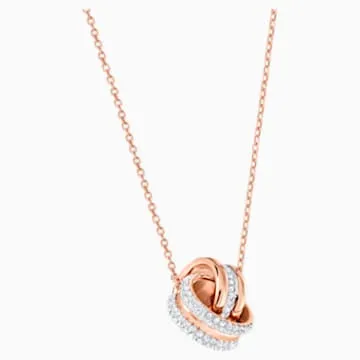 Swarovski Further Pendant, Small, White, Rose gold plating 5240525