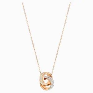 Swarovski Further Pendant, Small, White, Rose gold plating 5240525