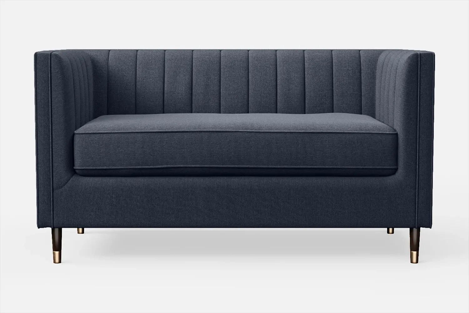 Tivoli 2 Seater Sofa Dark Blue Linen Fabric