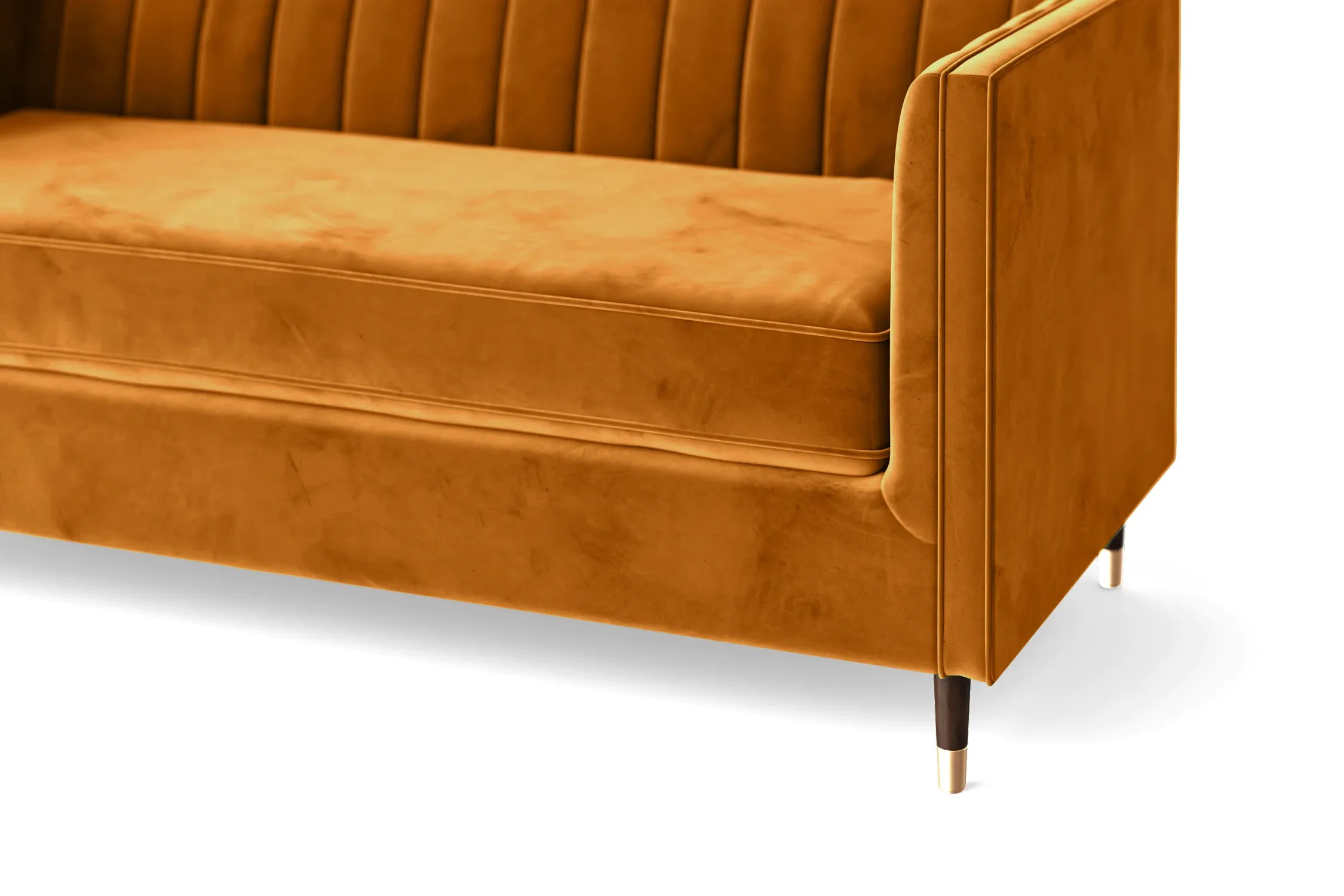 Tivoli 3 Seater Sofa Gold Velvet