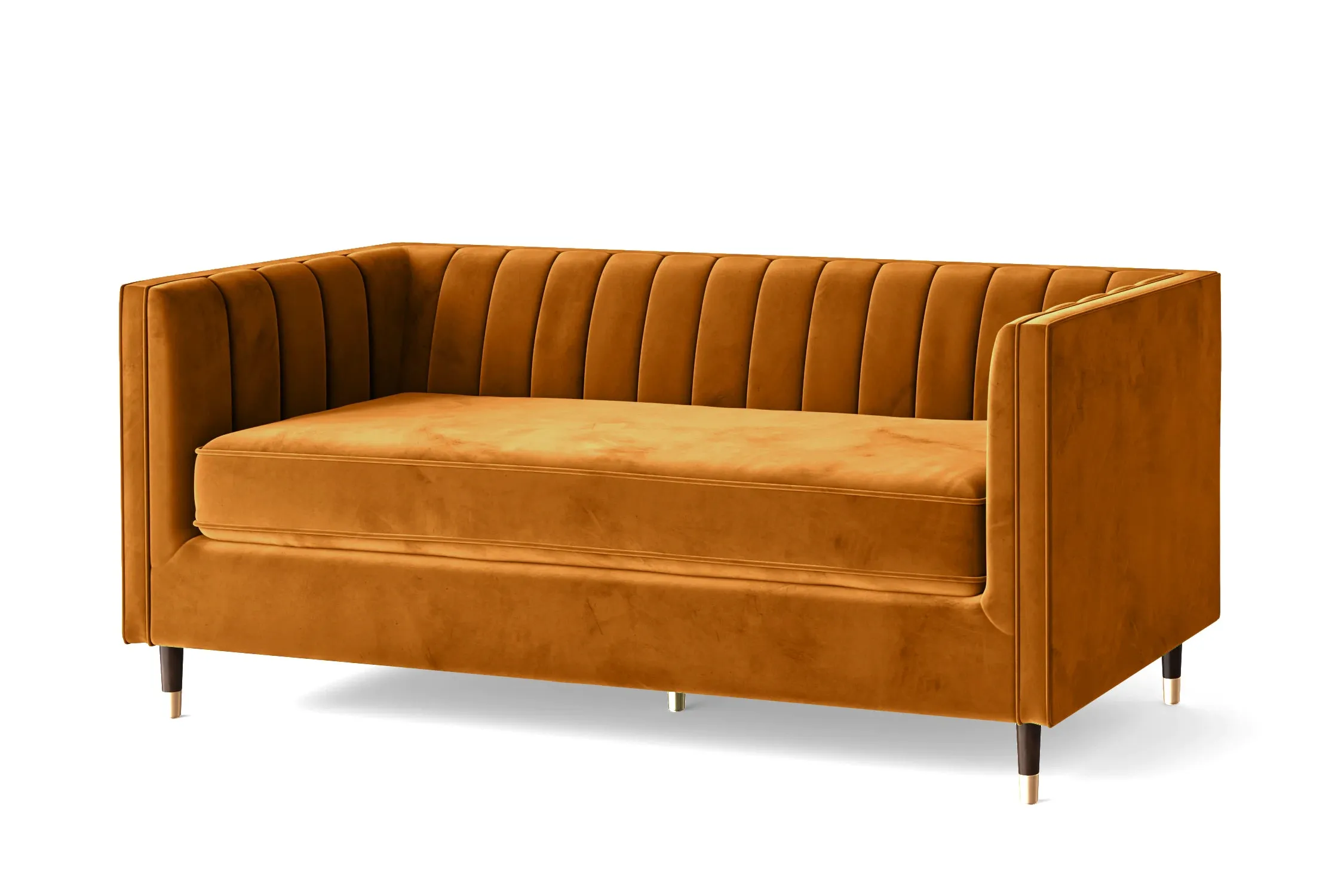 Tivoli 3 Seater Sofa Gold Velvet