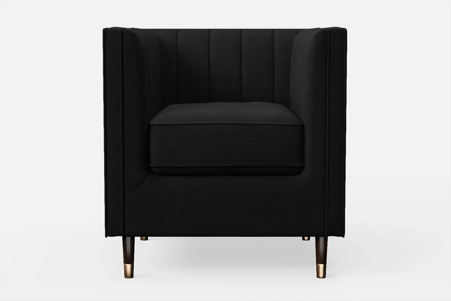 Tivoli Armchair Black Linen Fabric