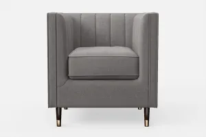 Tivoli Armchair Grey Linen Fabric